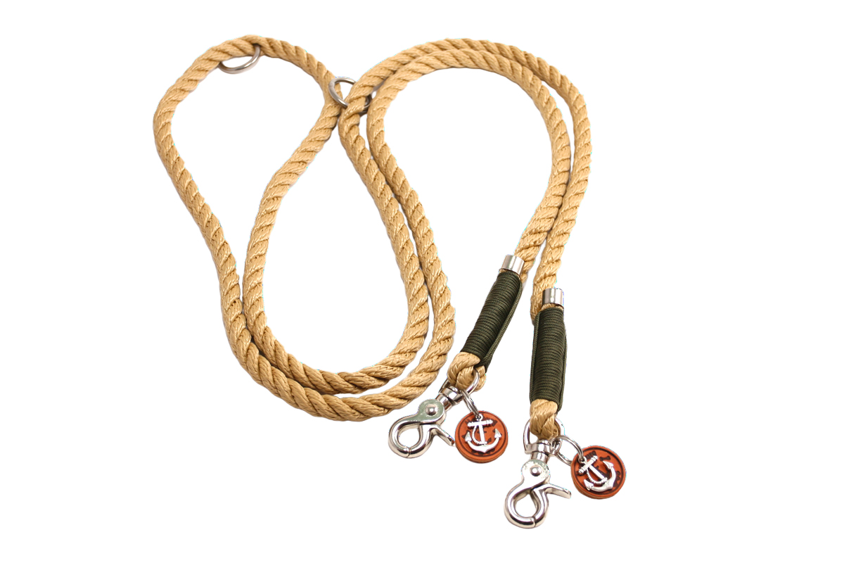 Führleine Bootsmann Sylt natur olive drab