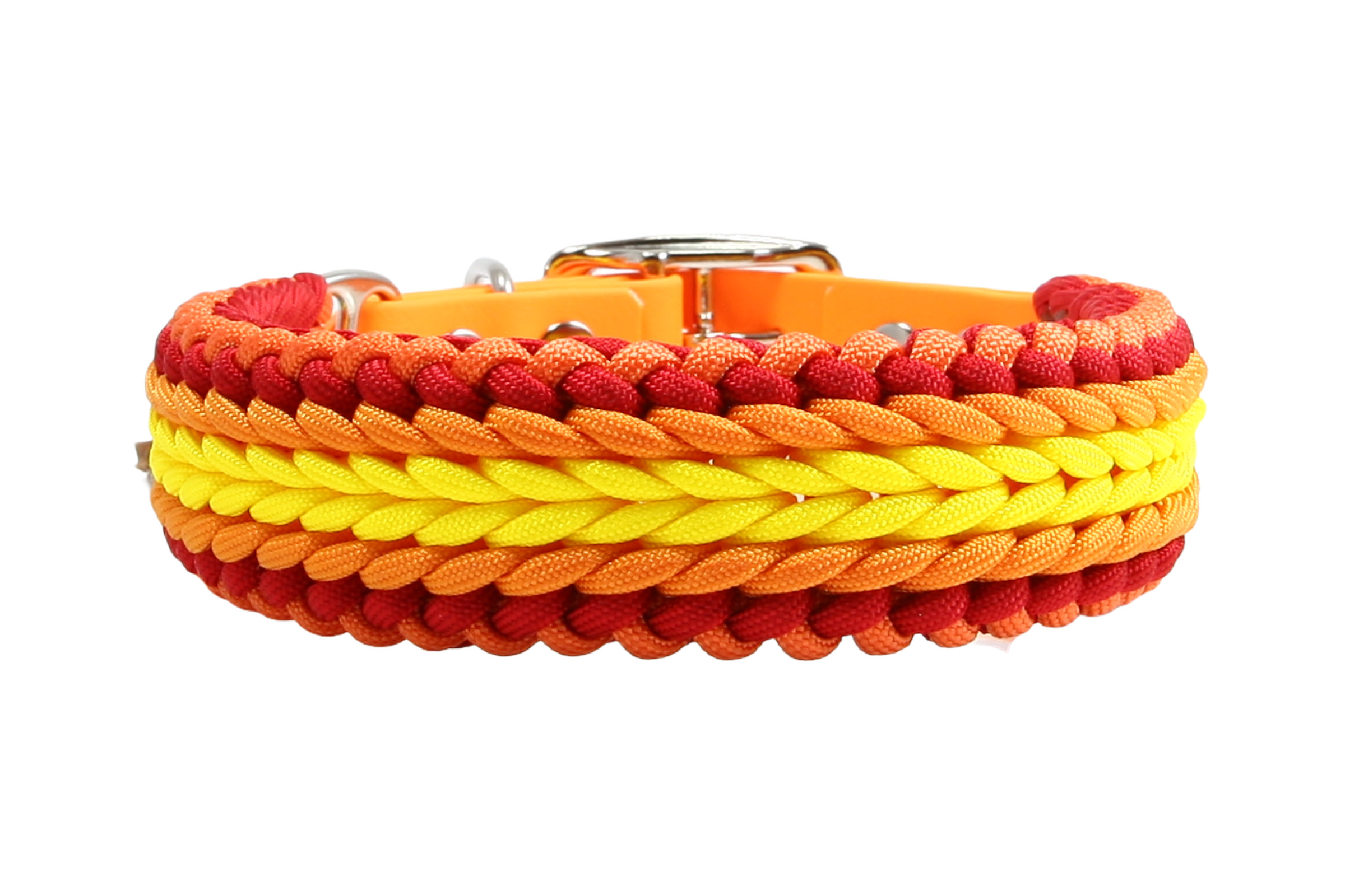 Paracord Hundehalsband Goldy Tags X-III für mittelgroße und große Hunde  