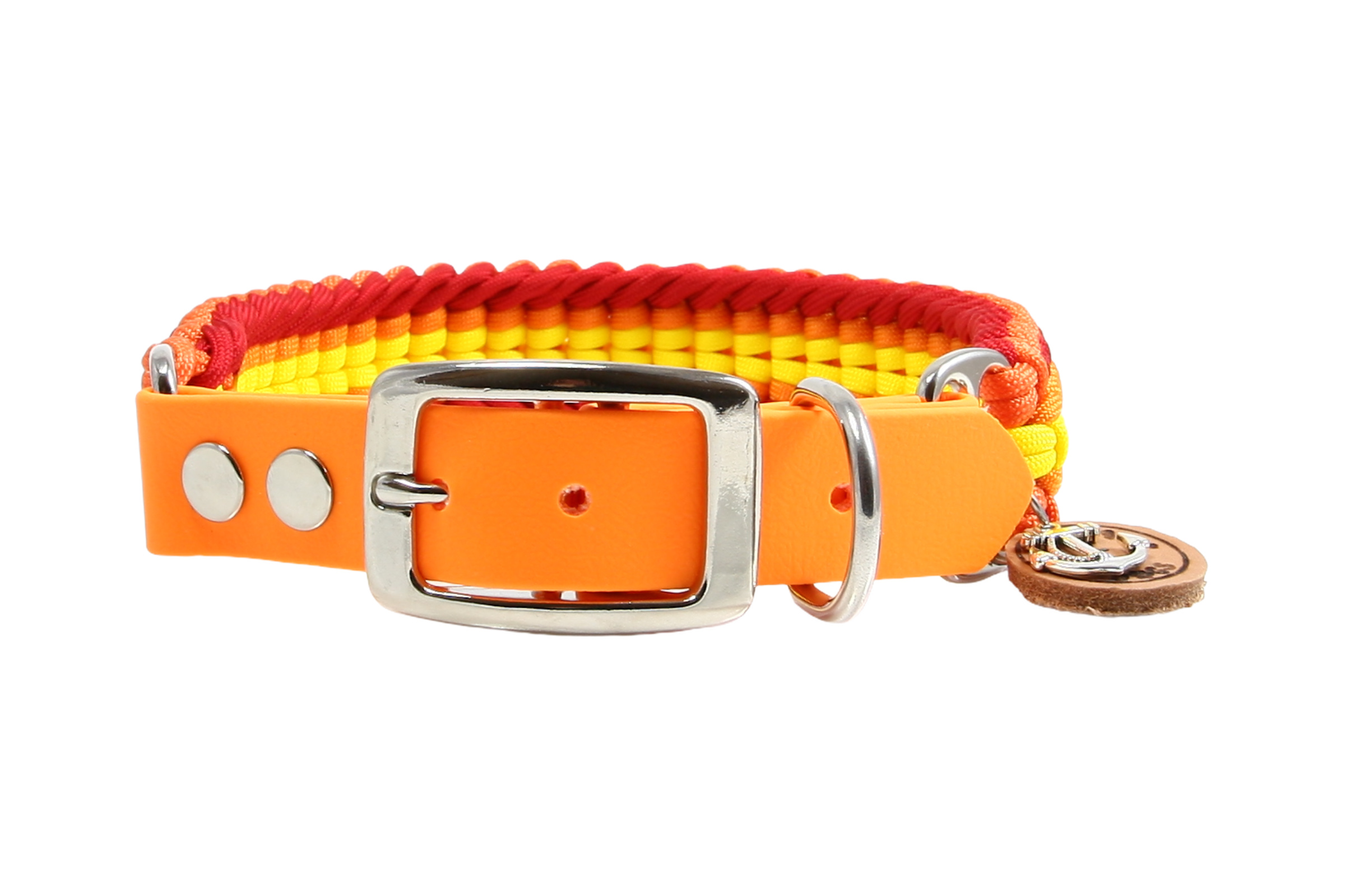 Paracord Hundehalsband Goldy Tags X-III für mittelgroße und große Hunde  