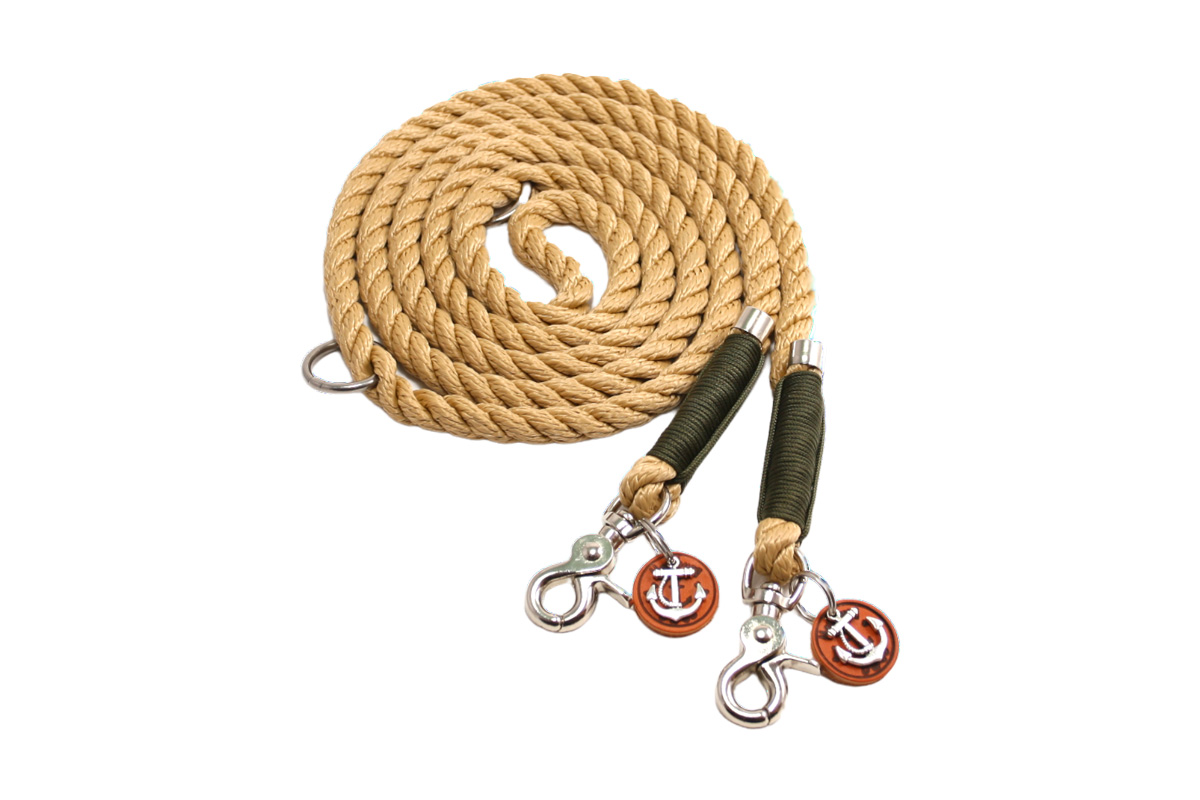 Führleine Bootsmann Sylt natur olive drab