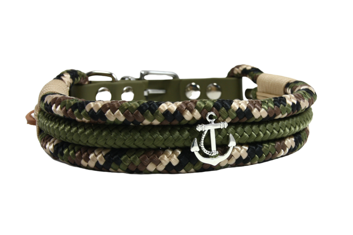 Halsband Serie Skrollan Camouflage- Tan-cream