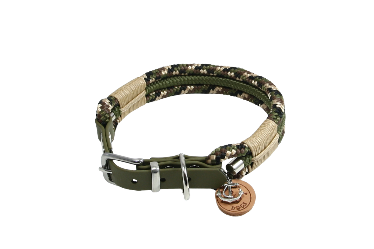Halsband Serie Skrollan Camouflage- Tan-cream