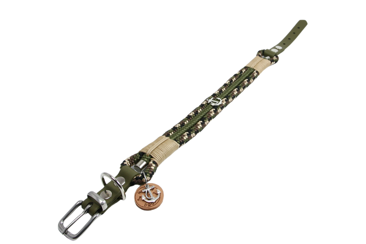 Halsband Serie Skrollan Camouflage- Tan-cream